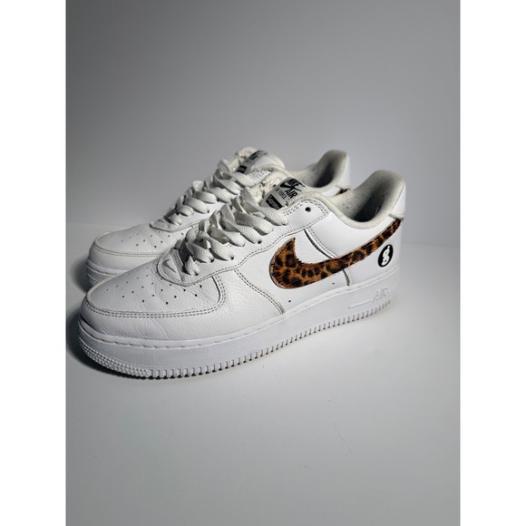Nike Other - Nike Air Force 1 Low Supreme Goodenough Mens Size 9 White Leopard CU9225-100